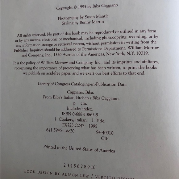 Vintage FROM BIBA’S ITALIAN KITCHEN by Biba Caggiano - Picture 3 of 6